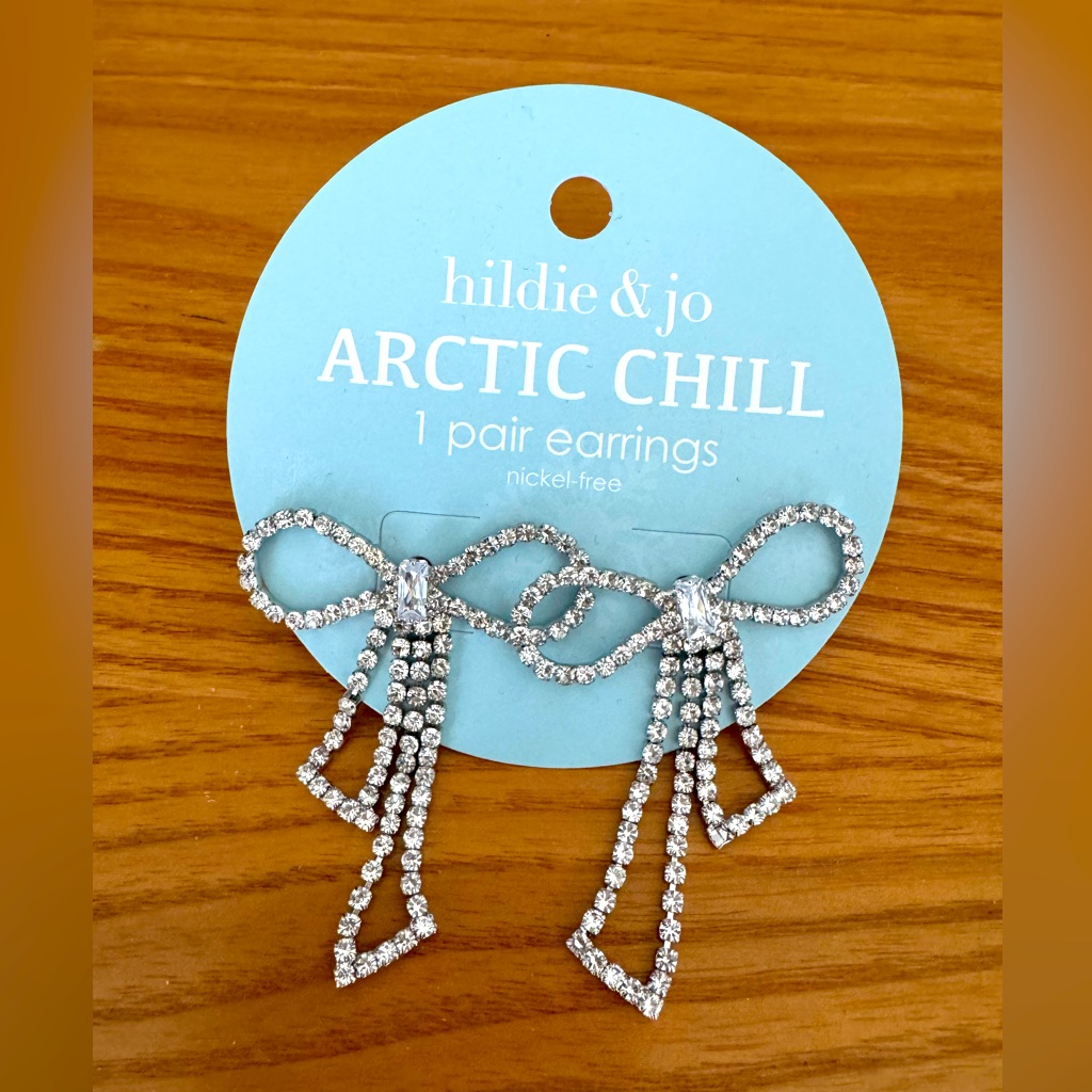 Rhinestone Bow Earrings